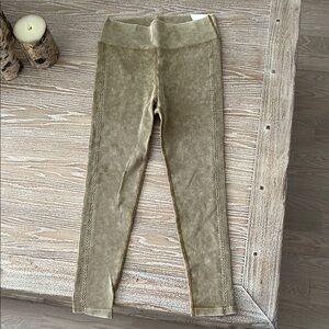 Olive Green Tan Aerie Leggings